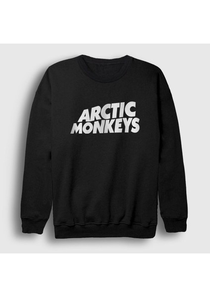 Unisex Siyah Logo Arctic Monkeys Sweatshirt