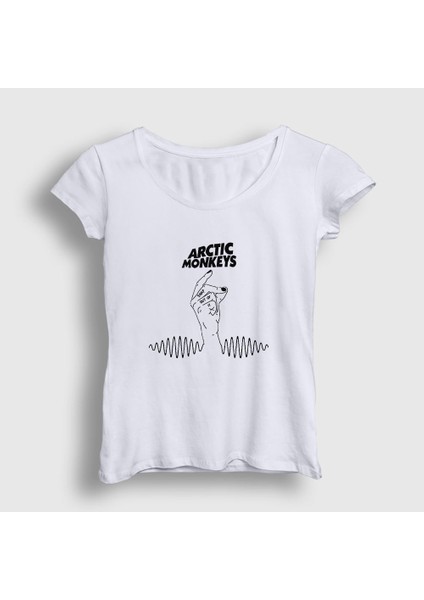 Kadın Beyaz Snap Arctic Monkeys T-Shirt
