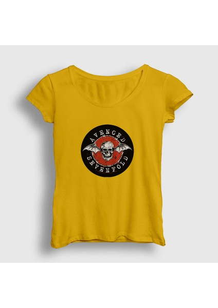 Kadın Sarı Red Avenged Sevenfold T-Shirt