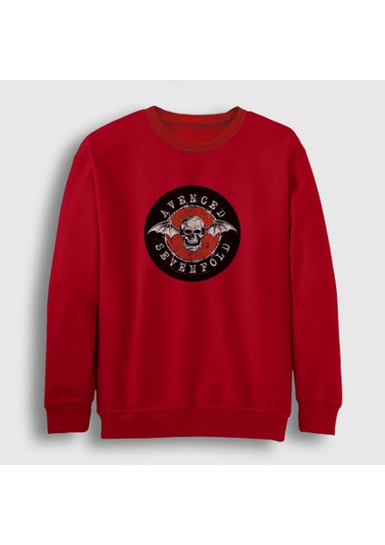 Unisex Kırmızı Red Avenged Sevenfold Sweatshirt