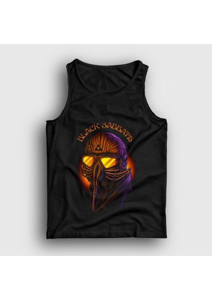 Unisex Siyah Gas Mask Black Sabbath Atlet