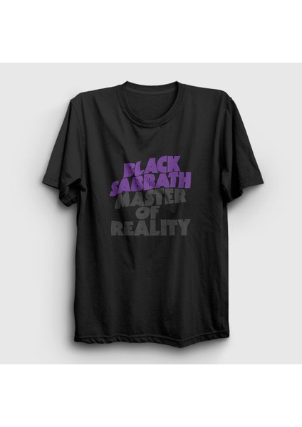 Unisex Siyah Reality Black Sabbath T-Shirt