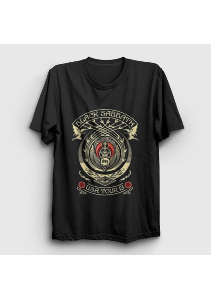 Unisex Siyah Obey Black Sabbath T-Shirt