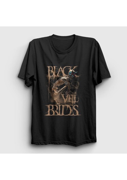 Unisex Siyah Mask Black Veil Brides T-Shirt
