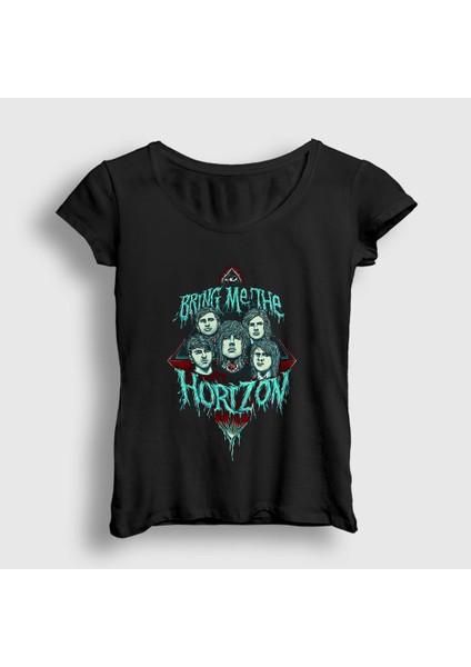 Kadın Siyah Band Bring Me The Horizon T-Shirt