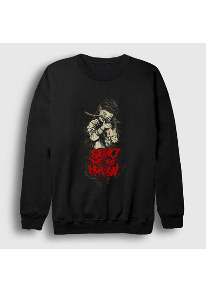 Unisex Siyah Girl Bring Me The Horizon Sweatshirt