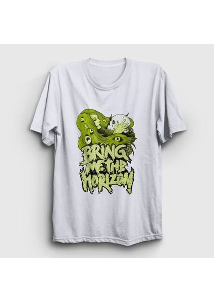 Unisex Beyaz Green Bring Me The Horizon T-Shirt