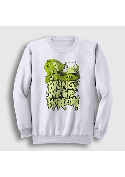 Unisex Beyaz Green Bring Me The Horizon Sweatshirt