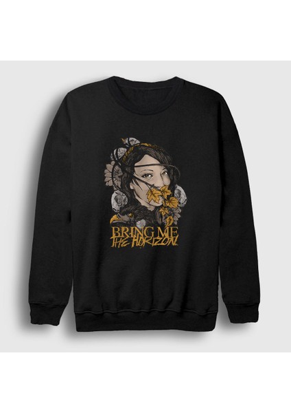 Unisex Siyah Leaf Bring Me The Horizon Sweatshirt