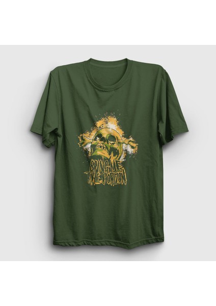 Unisex Haki Skull Bring Me The Horizon T-Shirt