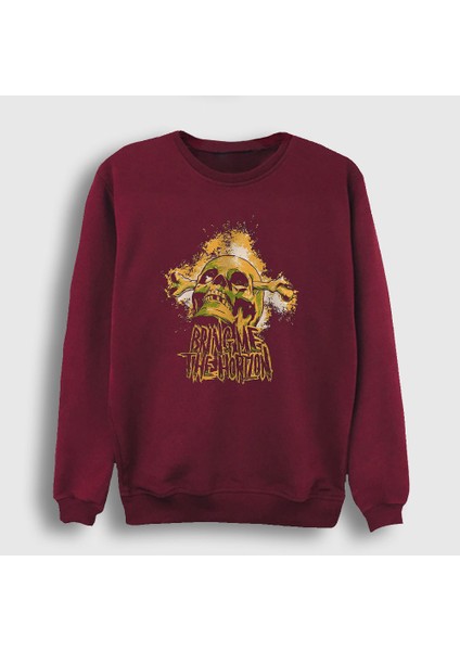 Unisex Bordo Skull Bring Me The Horizon Sweatshirt
