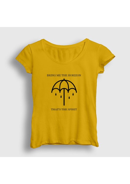 Kadın Sarı Spirit Bring Me The Horizon T-Shirt