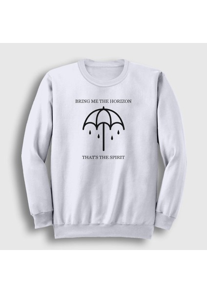 Unisex Beyaz Spirit Bring Me The Horizon Sweatshirt