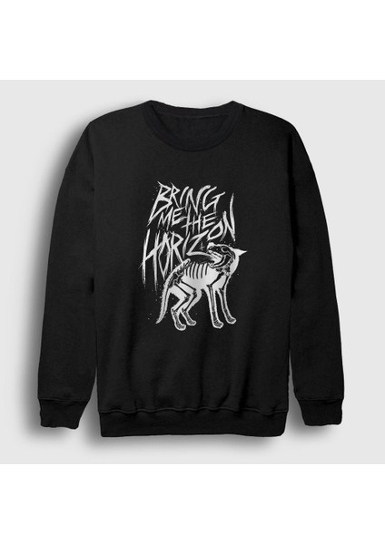 Unisex Siyah Wolf Bring Me The Horizon Sweatshirt