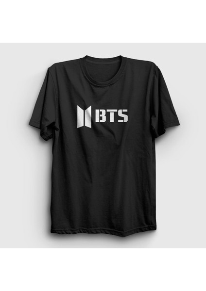 Unisex Siyah Logo Bts T-Shirt