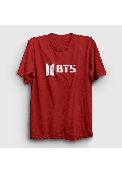 Unisex Kırmızı Logo Bts T-Shirt