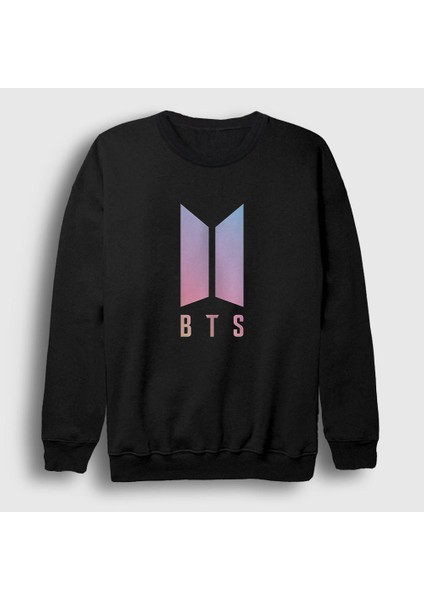 Unisex Siyah Purple Bts Sweatshirt