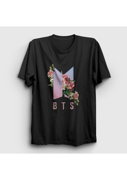 Unisex Siyah Roses Bts T-Shirt