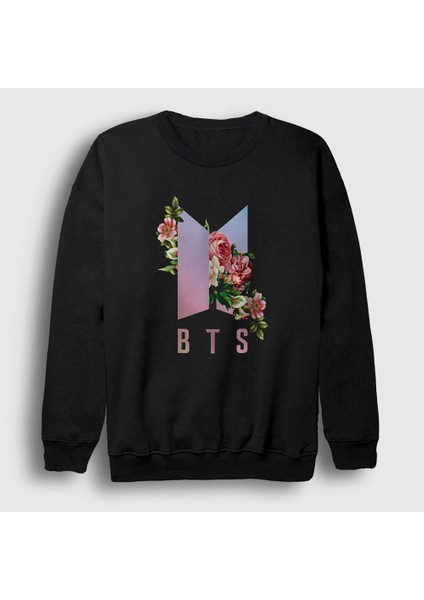Unisex Siyah Roses Bts Sweatshirt