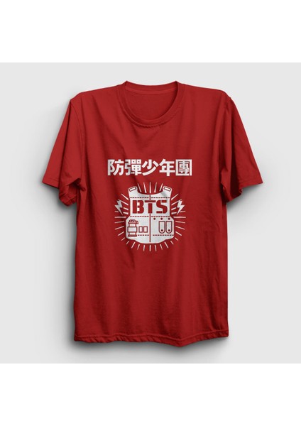 Unisex Kırmızı Vest Bts T-Shirt
