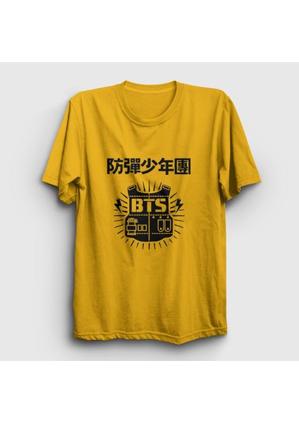 Unisex Sarı Vest Bts T-Shirt