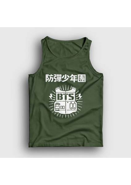 Unisex Haki Vest Bts Atlet