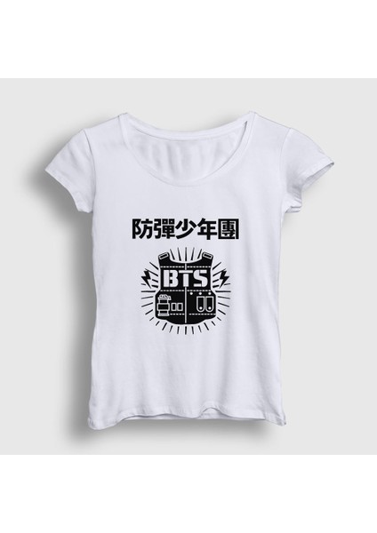 Kadın Beyaz Vest Bts T-Shirt