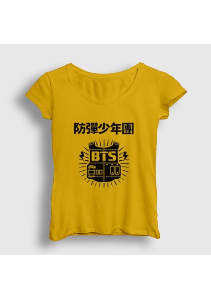 Kadın Sarı Vest Bts T-Shirt