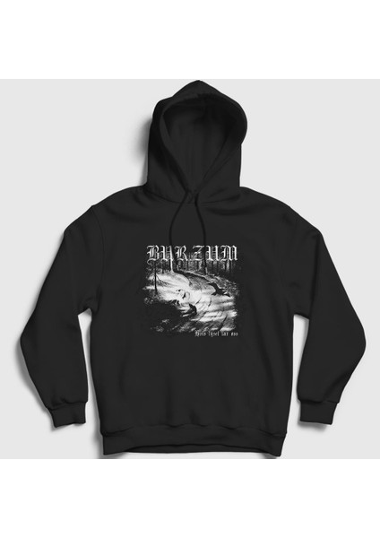 Unisex Siyah Lyset Burzum Kapüşonlu Sweatshirt