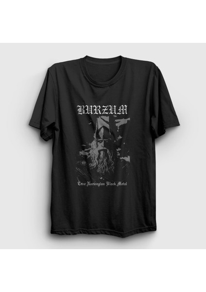 Unisex Siyah Viking Burzum T-Shirt