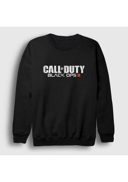 Unisex Siyah Black Ops Call Of Duty Sweatshirt