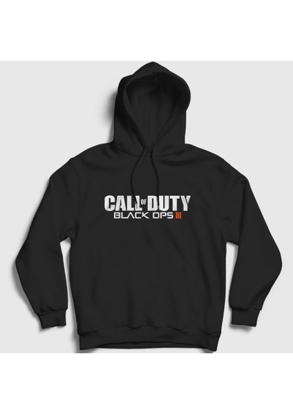 Unisex Siyah Black Ops Call Of Duty Kapüşonlu Sweatshirt