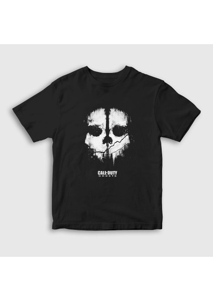 Unisex Çocuk Siyah Ghosts Call Of Duty T-Shirt
