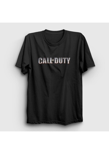 Unisex Siyah Logo Call Of Duty T-Shirt