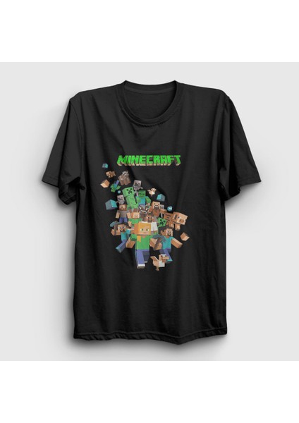 Unisex Siyah All Minecraft T-Shirt