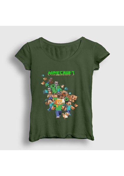 Kadın Haki All Minecraft T-Shirt