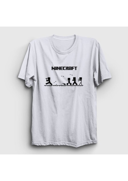 Unisex Beyaz Arrows Minecraft T-Shirt