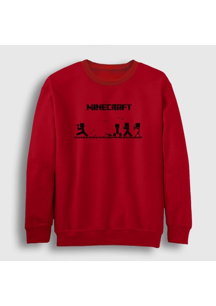 Unisex Kırmızı Arrows Minecraft Sweatshirt