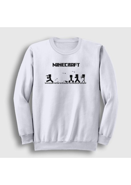 Unisex Beyaz Arrows Minecraft Sweatshirt