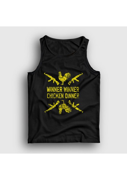 Unisex Siyah Chicken Dinner Pubg Atlet