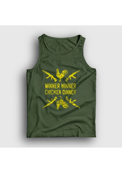 Unisex Haki Chicken Dinner Pubg Atlet