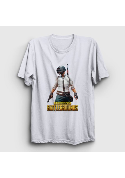 Unisex Beyaz Cover Pubg T-Shirt
