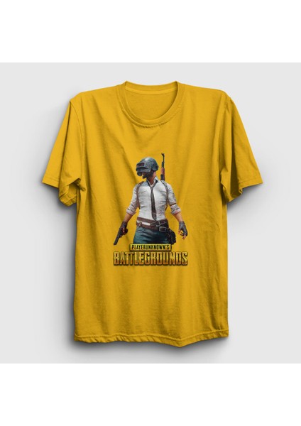 Unisex Sarı Cover Pubg T-Shirt