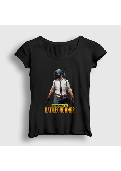 Kadın Siyah Cover Pubg T-Shirt