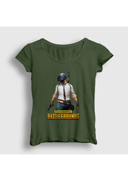 Kadın Haki Cover Pubg T-Shirt