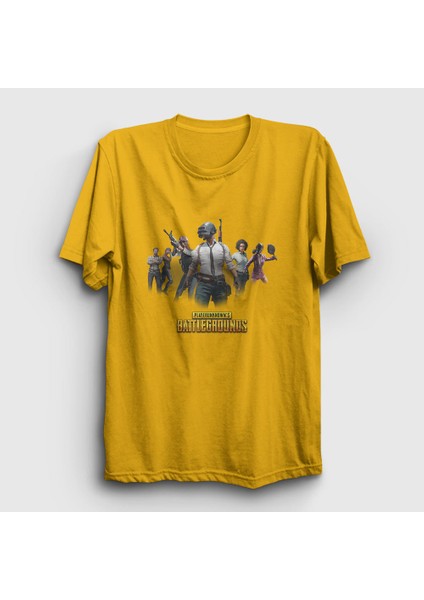 Unisex Sarı Team Pubg T-Shirt