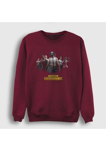 Unisex Bordo Team Pubg Sweatshirt