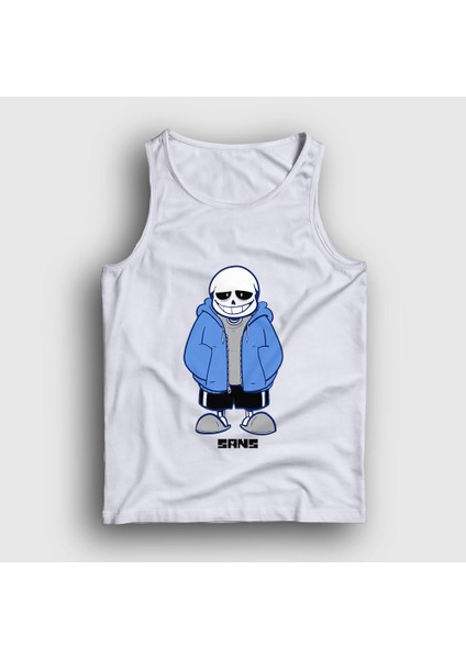 Unisex Beyaz Blue Coat Sans Undertale Atlet