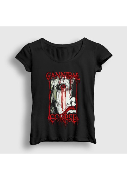 Kadın Siyah Tears Cannibal Corpse T-Shirt