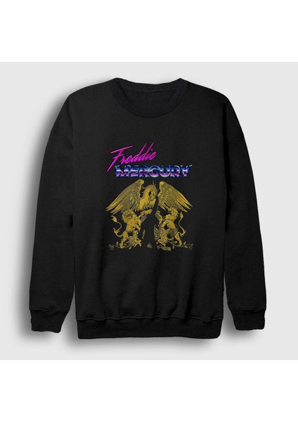 Unisex Siyah Queen Freddie Mercury Sweatshirt